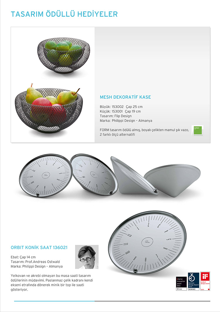 Tasarım Ödüllü Hediyeler