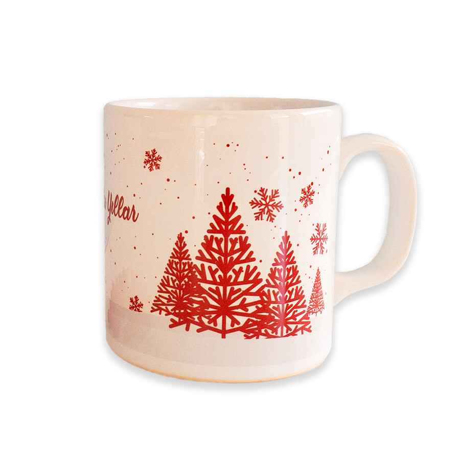 Baskılı Seramik Kupa 330 ml, Beyaz Baskılı Seramik Kupa 330 ml, Beyaz