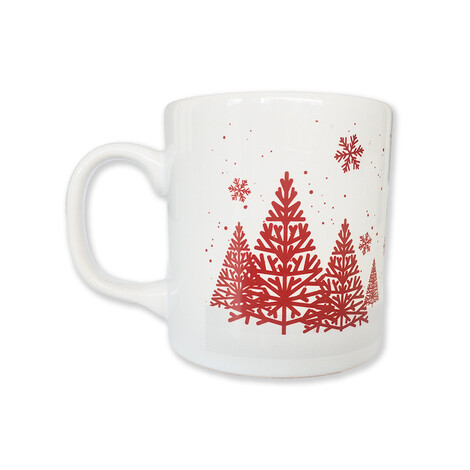 Baskılı Seramik Kupa 330 ml, Beyaz - Thumbnail