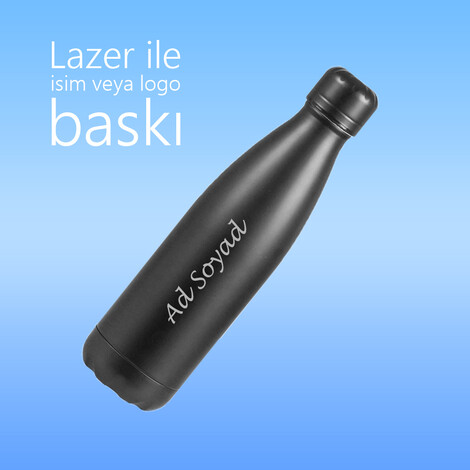 Çelik Termos 500ml Sl-Tm05, Siyah - Thumbnail