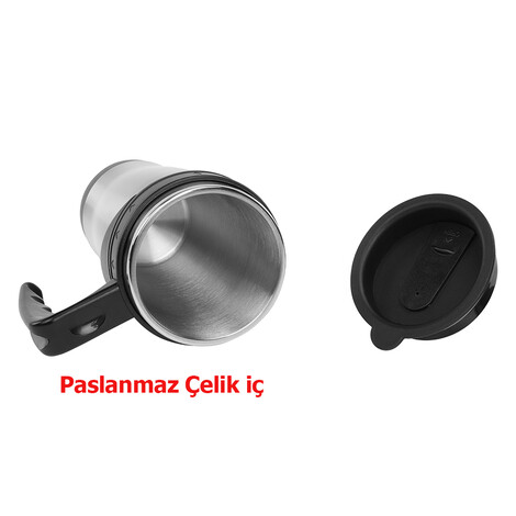 Çelik Termos Kupa 415 ml Sl-Tm1982 Krom - Thumbnail