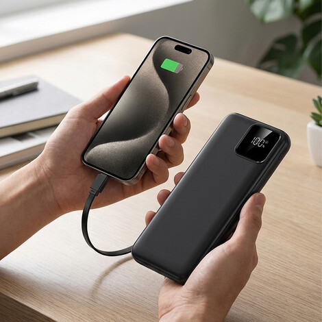 Hızlı Şarj Powerbank 10000 mAh IP-G16L, Siyah - Thumbnail