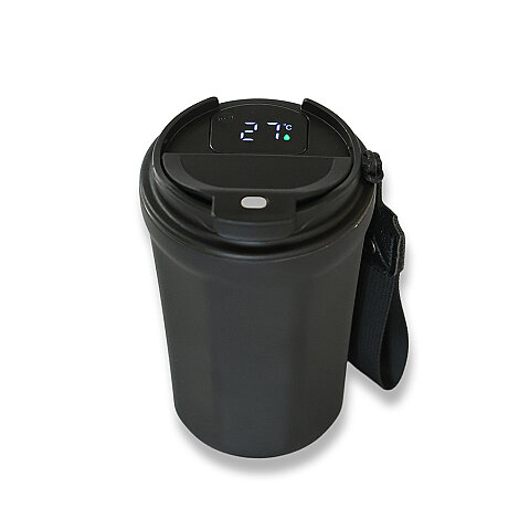 Isı Göstergeli Termos Bardak 360Ml, 3085 Siyah - 2