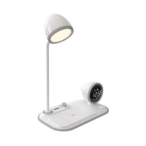Kablosuz Şarjlı, Çok Fonksiyonlu Masaüstü Stand Sl-Cw21,Beyaz - Thumbnail