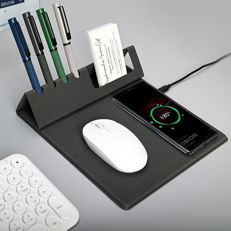 Kablosuz Şarjlı Mousepad & Kalemlik 6423 - Thumbnail