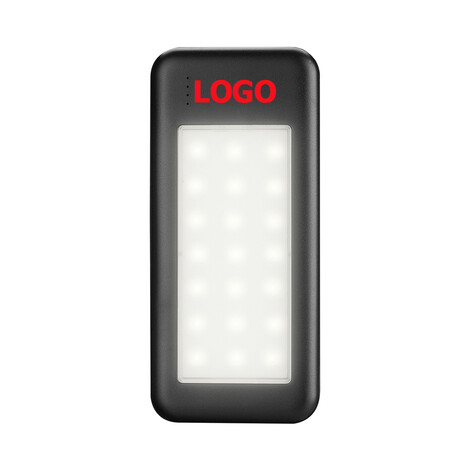 LED AYDINLATMALI POWERBANK 10000mAh P103, SİYAH - Thumbnail