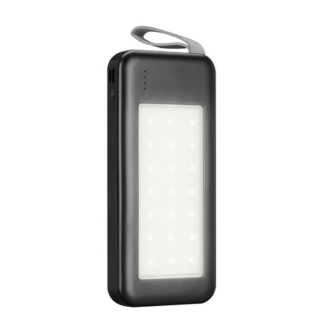 LED AYDINLATMALI POWERBANK 10000mAh P103, SİYAH - Thumbnail