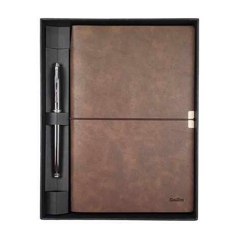 Scrikss A5 Toledo Kahve.R Defter & Kalem Seti SD-700-2 - Thumbnail