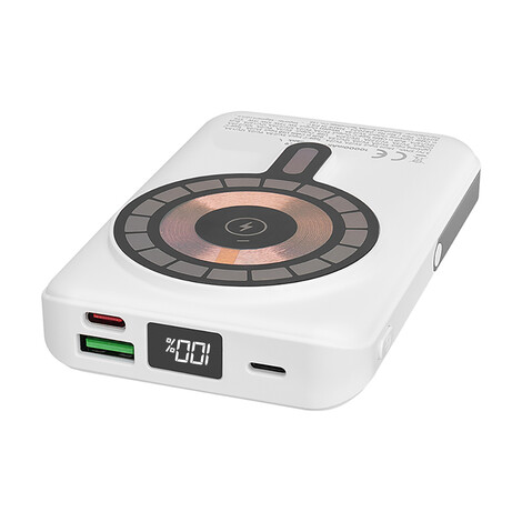 Standlı Magsafe Powerbank 10000mAh M1029, Beyaz - Thumbnail